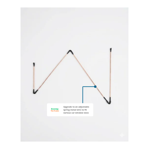 Wndoo Sunshade adjustable spring wire development idea